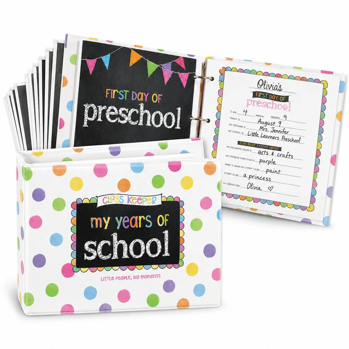 🎉 📚First & Last Day School Memory Keepsake Binder