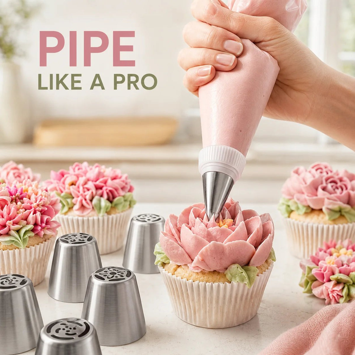 🎉🧁 27-Piece Piping Kit – Create in Bloom