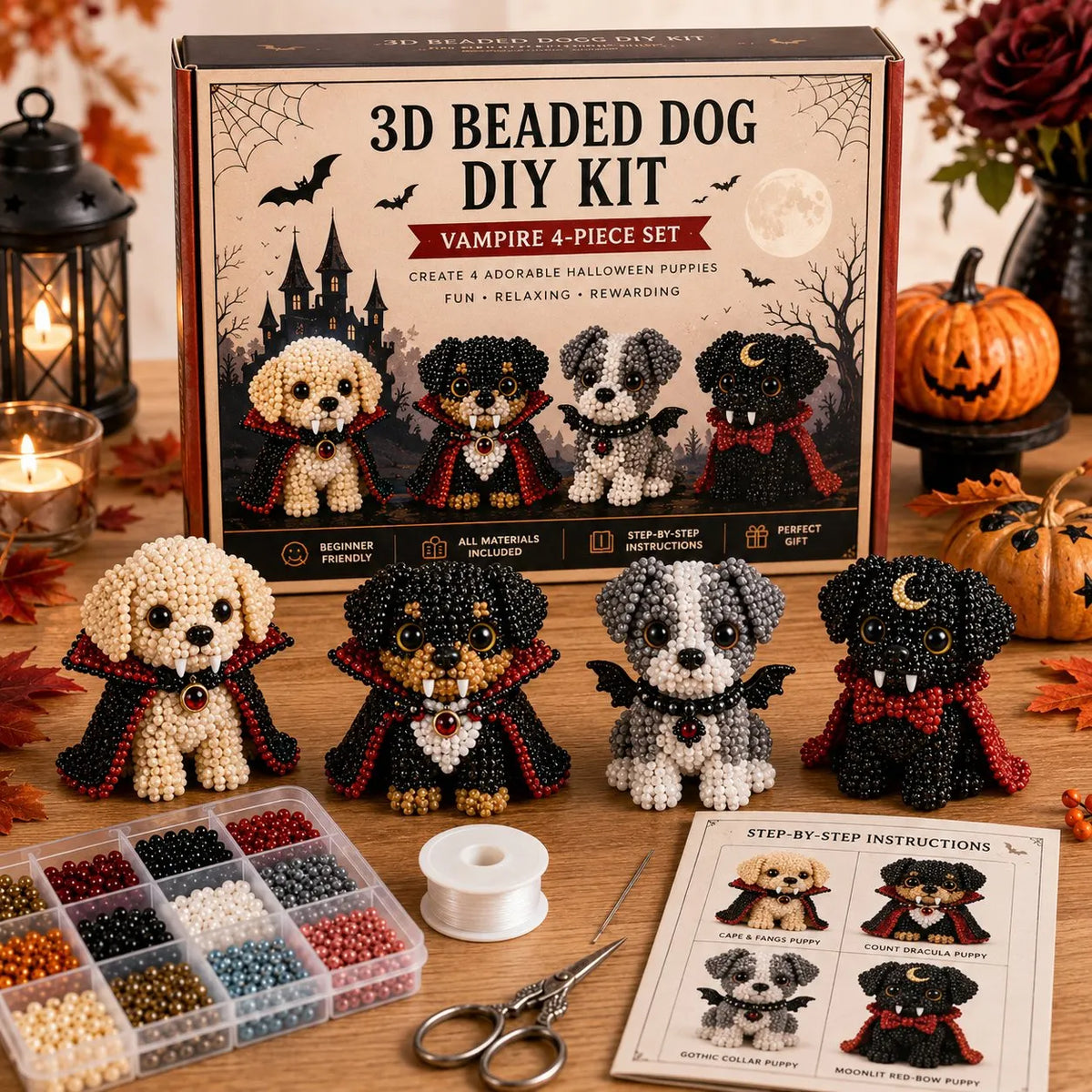🔥Last Day 49% OFF - 🎁🐶🎃🐶3D Halloween Dog DIY Art Set(📦Buy 2 Free Shipping)