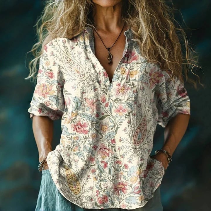 Printed Vintage Blouse