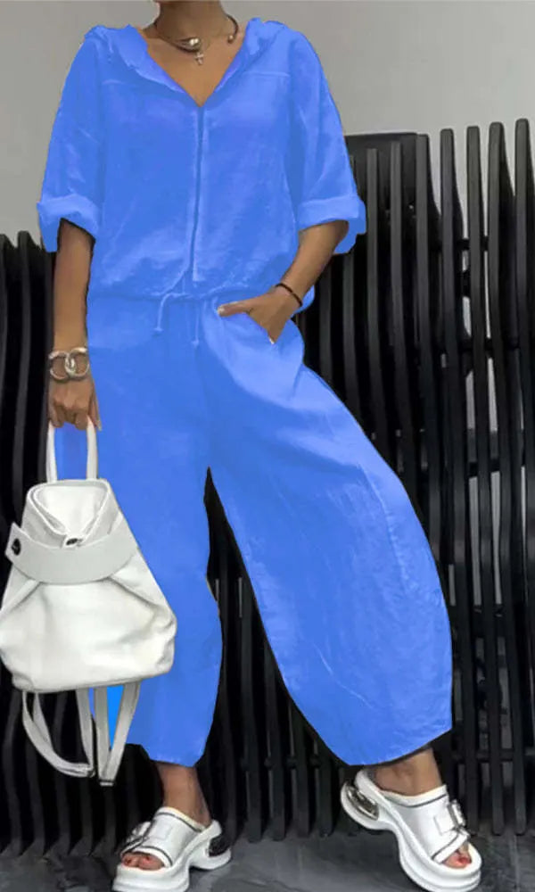 Women's Comfortable Two-Piece Top and Pants