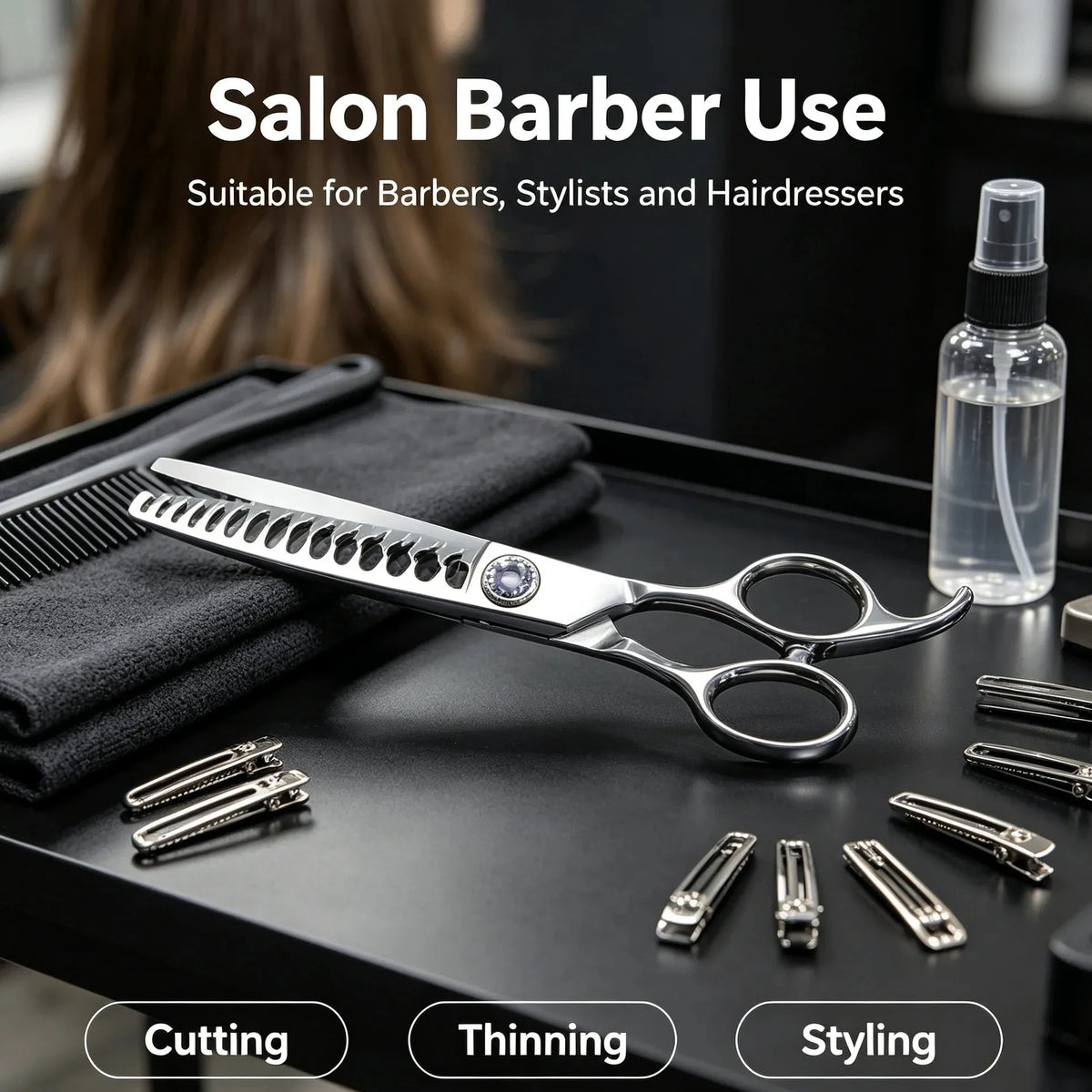 🎉Professional Hair Texturizing Thinning Scissors--Stainless Steel Hair Shears