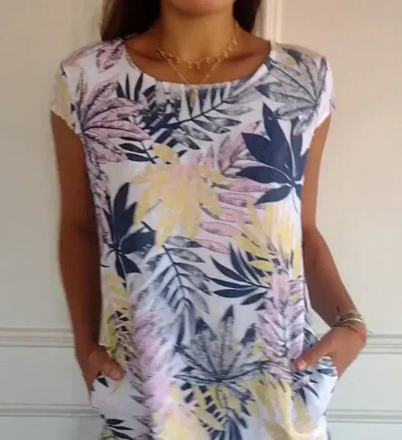 🌸🌸 Casual Printed Dress with Pockets