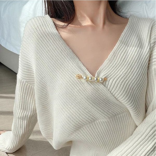 (🔥Hot Sale - 50% OFF) Fancy Rhinestones Pearls Safety Pin Brooch-BUY 4 GET 6 FREE
