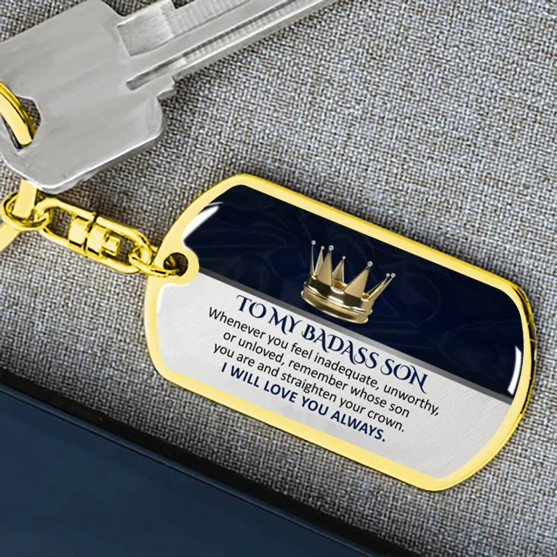 To My Grandson - Remember Whose Grandson You Are - Unique Keychain