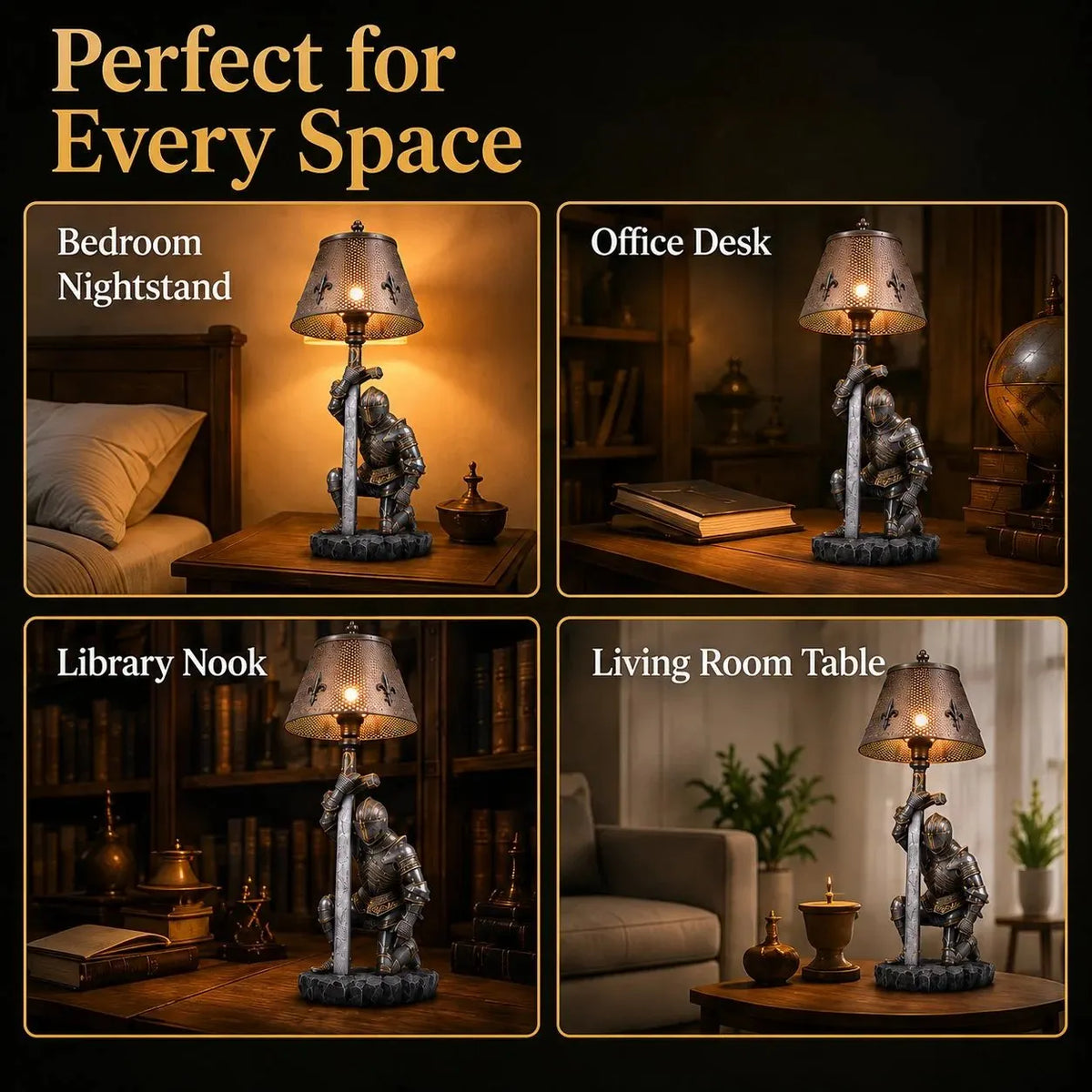 ⚔️ The Honorbound Medieval Knight Lamp - A Timeless Guardian of Courage, Loyalty & Honor🏅