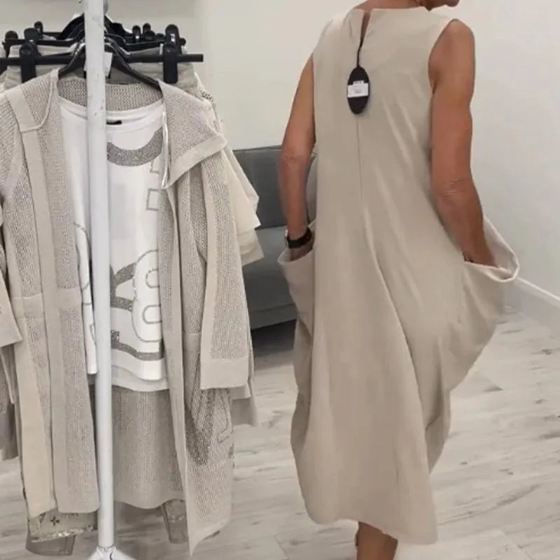 💖LAST DAY PROMOTION - 40%OFF💖Simple Sleeveless Dress with Pockets