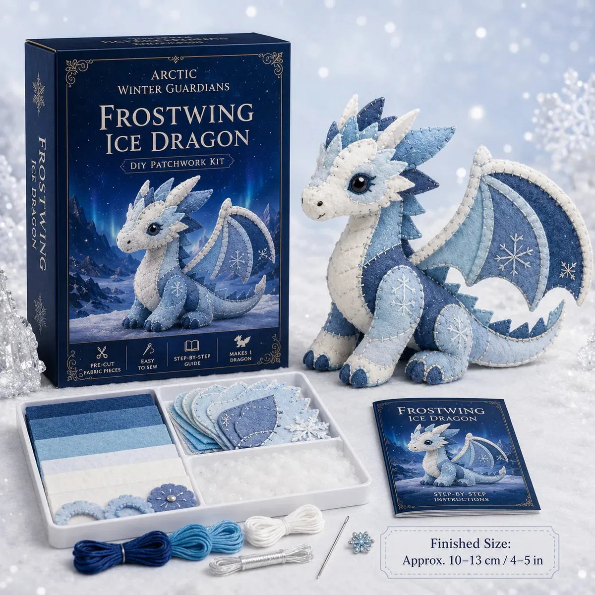 ❄️ Arctic Guardian DIY Kit – Pre‐Cut, Beginner Friendly, 3D Felt Plush 🧵
