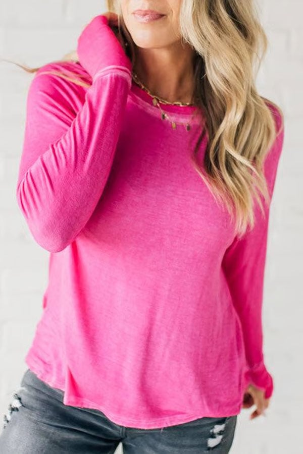 Mineral Wash Thumbhole Tee (Buy 2 Free Shipping)