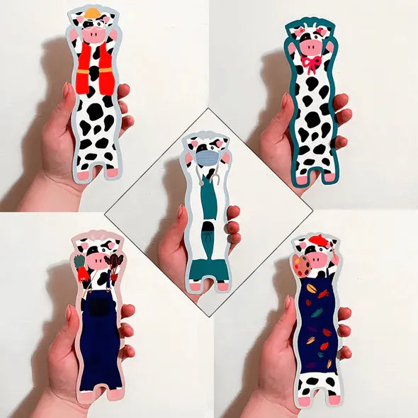 🔥LAST DAY BUY 5 GET 5 FREE - 🐄📚✨Wavy Cow Bookmarks