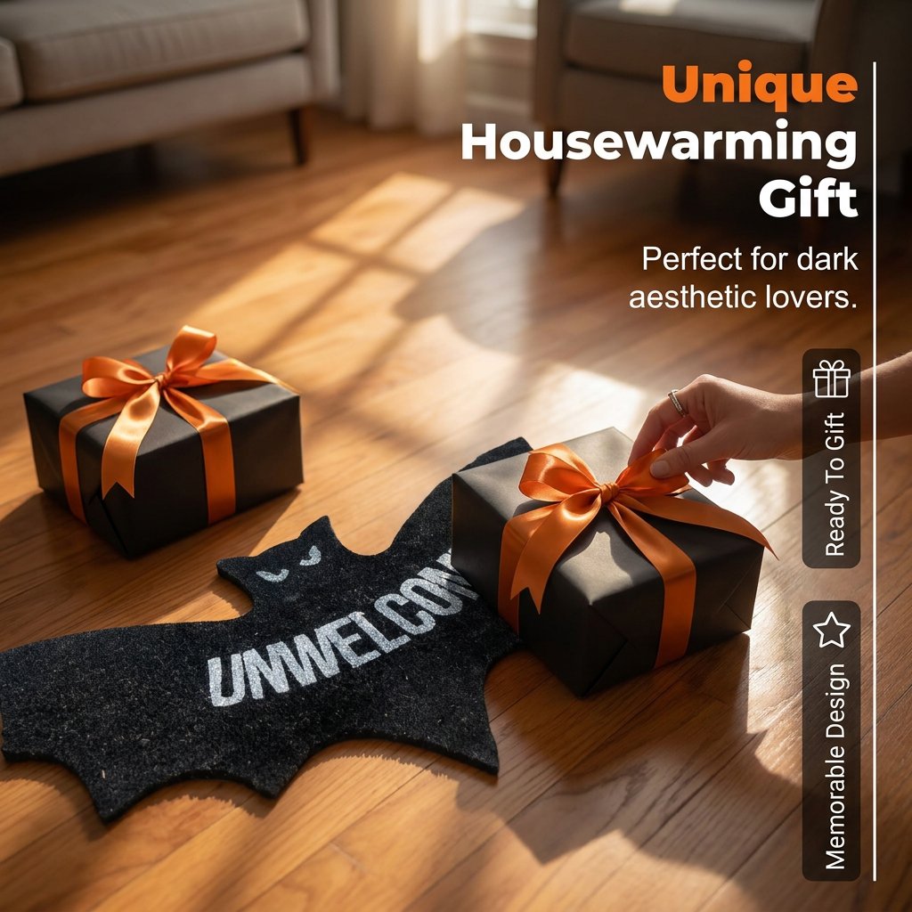 🔥HOT SALE🔥Festive Bat-Shaped Floor Mat | Gothic Style Rug