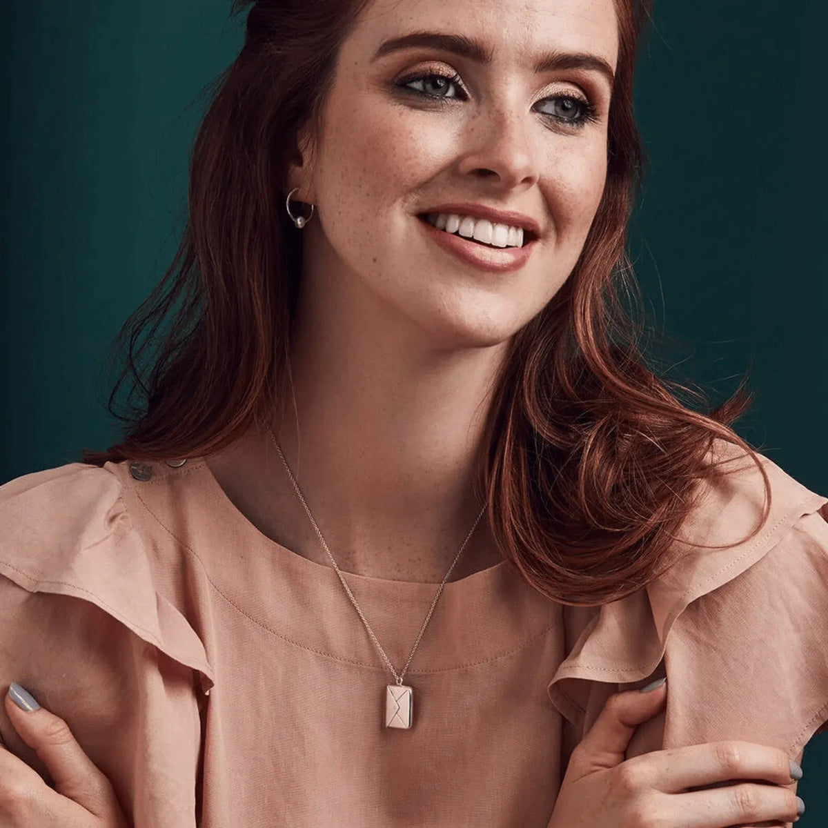 Unique Gift-Custom Love Photo Letter Envelope Necklace