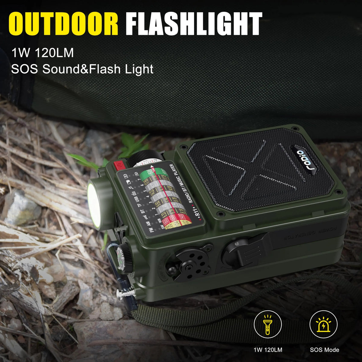 Emergency Crank Radio with Bluetooth