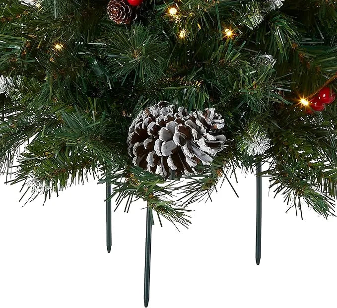 🔥Pre-lit Artificial Christmas Tree Urn Filler