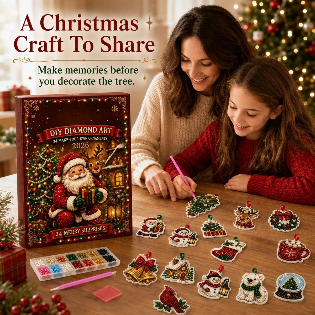 🔥Last Day 49% OFF - 🎄🎅 24 Christmas Ornaments To Make & Hang