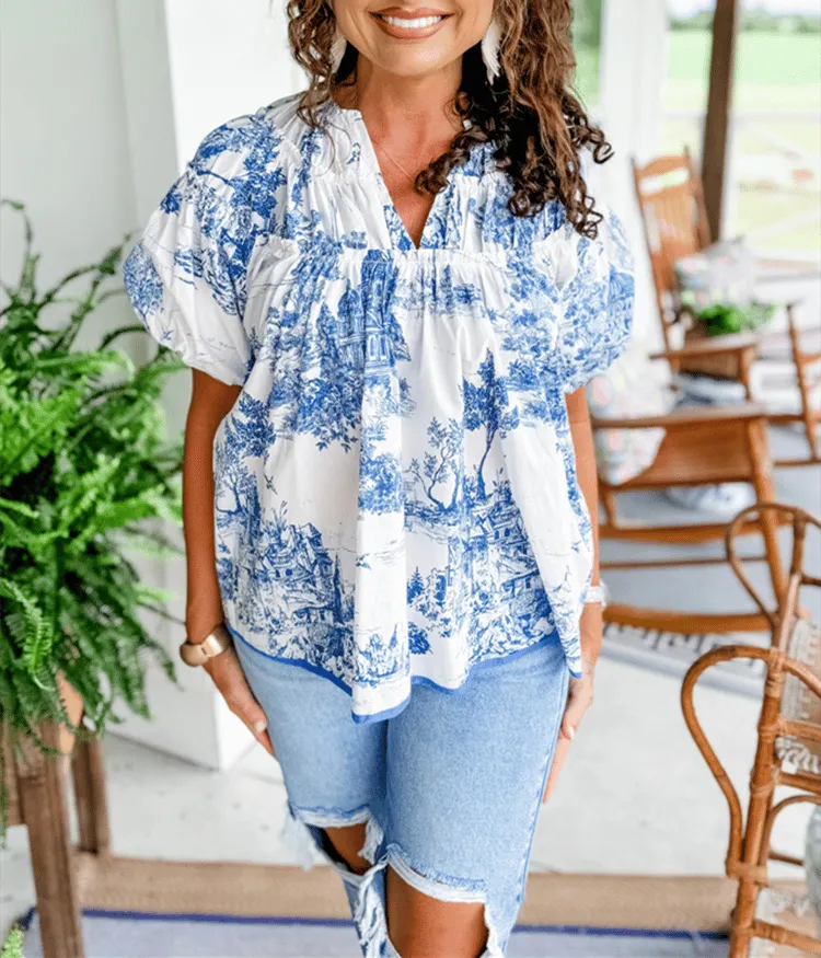 🔥WOMEN'S CLASSIC CHARM TOILE TOP(BUY 2 FREE SHIPPING)
