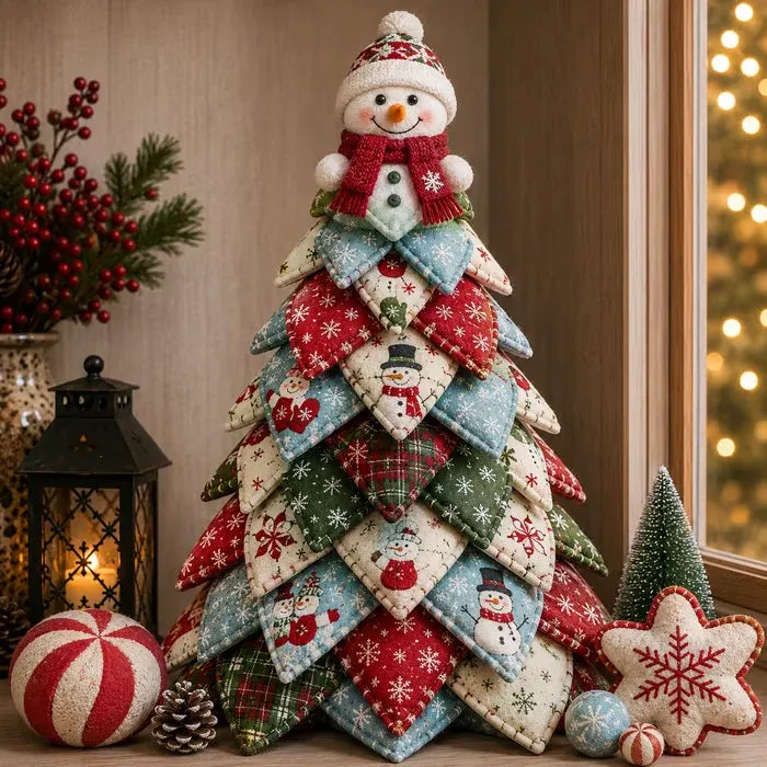 🔥 HOT SALE 🔥🔥LAST DAY 49% OFF - 🎄🧵DIY Quilted Christmas Tree Kit – Handmade Fabric Holiday Tabletop Tree Decor