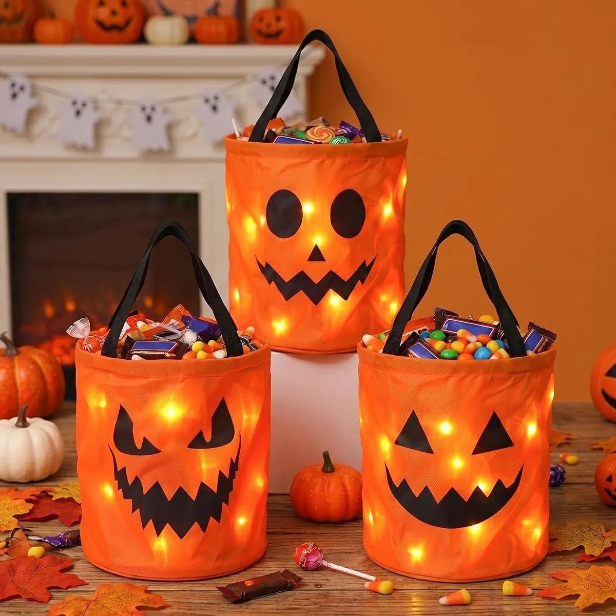 Halloween Early Sale🎃 Halloween LED Candy Bucket Bags