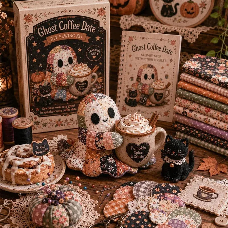 🔥HOT SALE🔥🔥LAST DAY 49% OFF🧵Little Ghost's Cozy Halloween DIY Patchwork Kit
