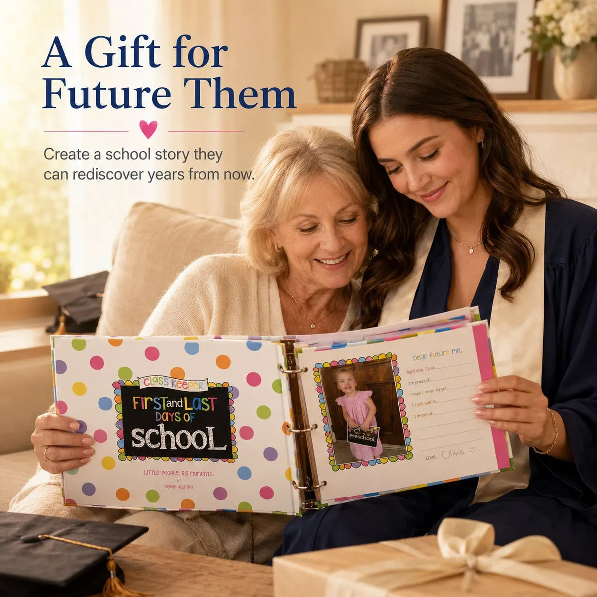 🎉 📚First & Last Day School Memory Keepsake Binder