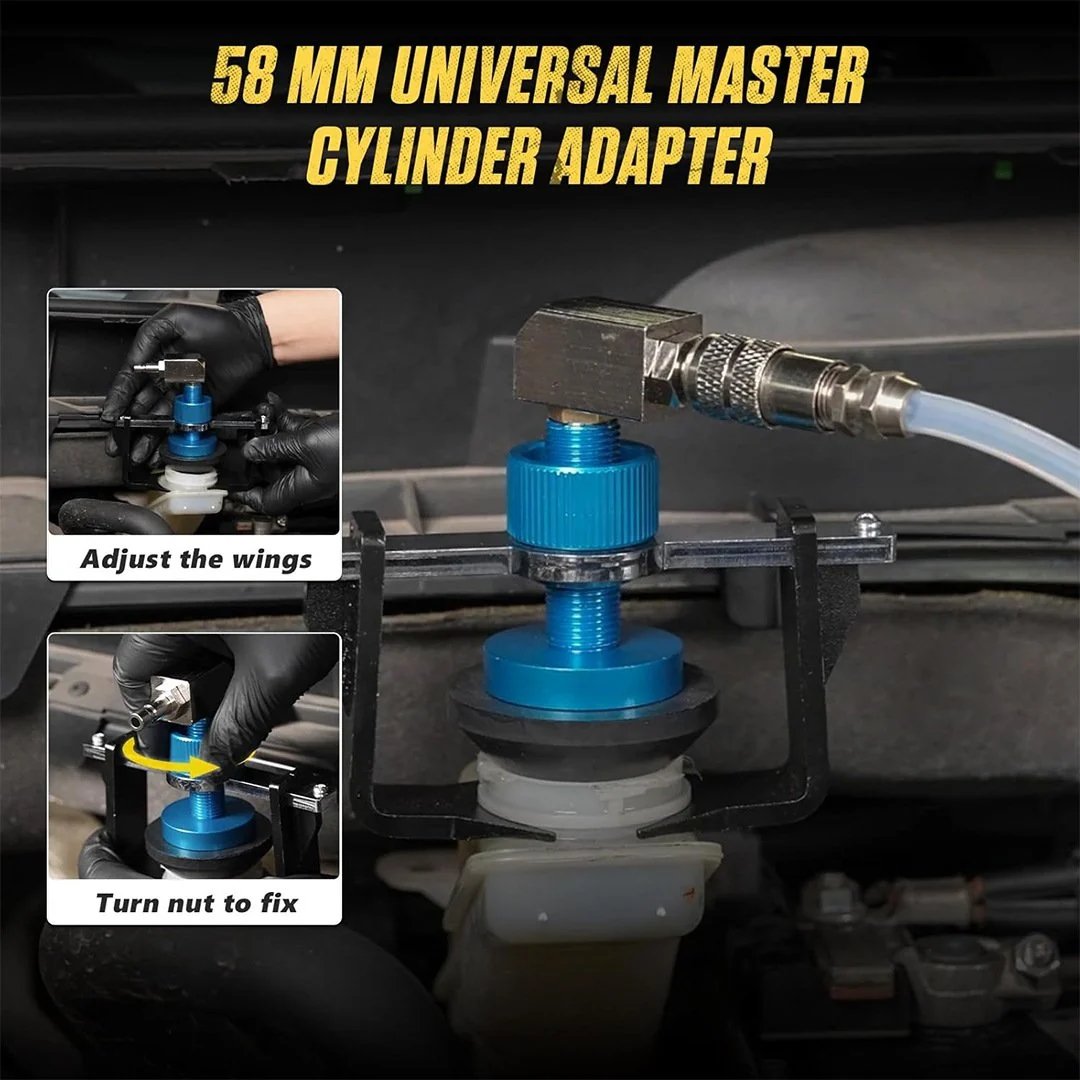 🔥HOT SALE🔥🔩 Universal 58mm Master Cylinder Brake Bleeder Adapter Kit