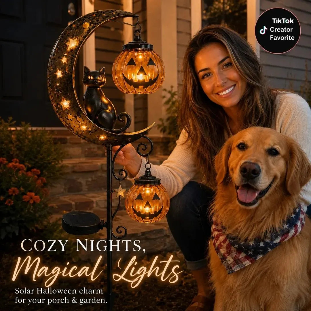 🎉🎃Halloween Early Bird Special Sale 49% OFF-Pumpkin Moon Garden Stake Light