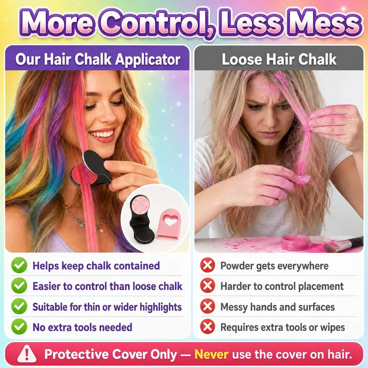 🔥 HOT SALE 🔥🌈12-Color Temporary Hair Chalk Applicator Set