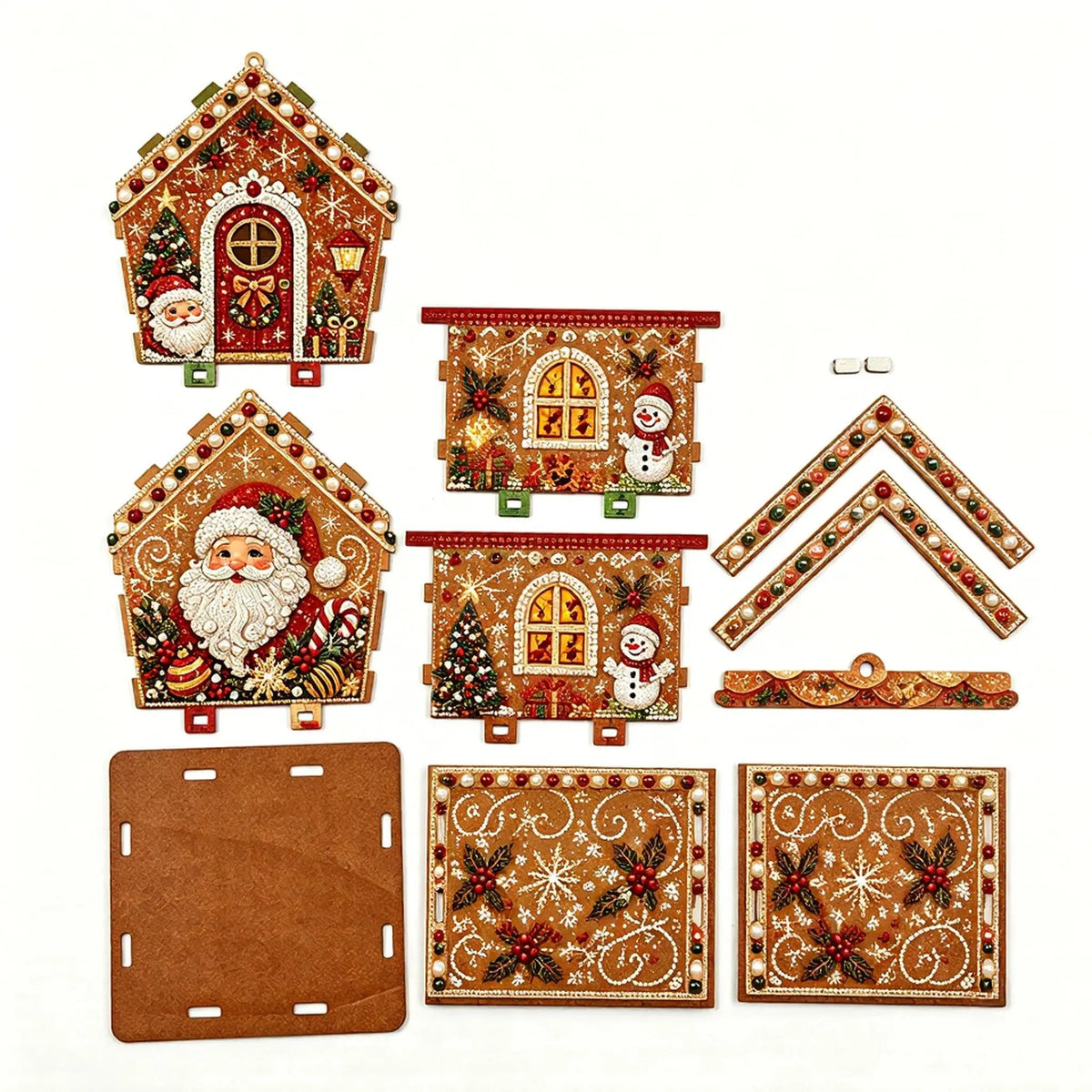 🔥HOT SALE🔥💥🏆49% OFF – 🎄Christmas Pearl Cottage Art Kit | Pre-Cut Wooden Panels, Sparkling Rhinestones, Pearl Beads & Complete Tools for a 3D Holiday House ✨