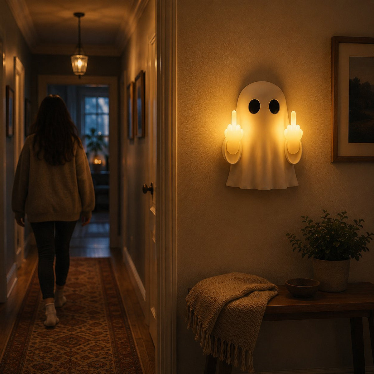 Minimalist Ghost Ambient Light Cute Spooky Halloween Lamp For Viral Aesthetic Indoor Decor
