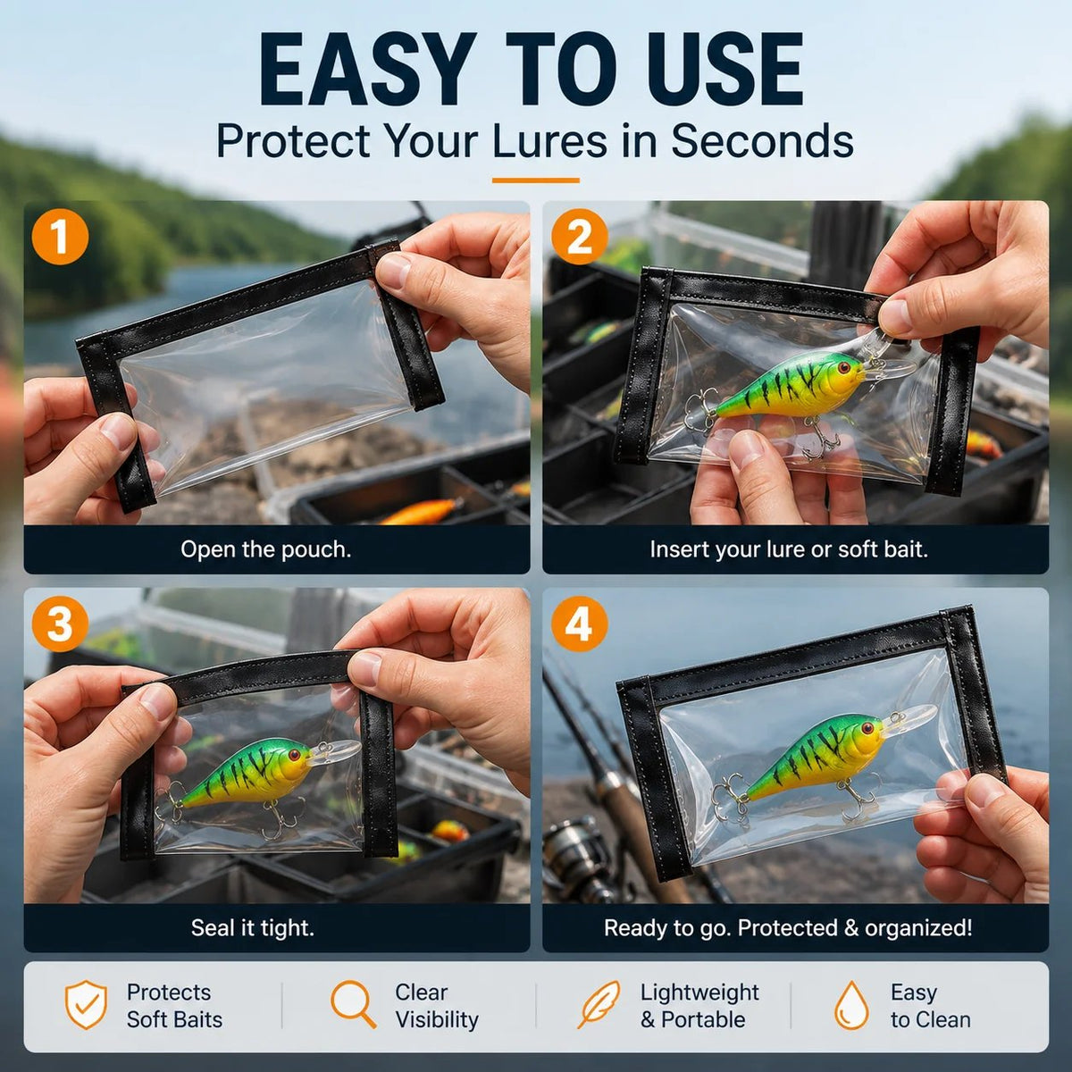 🔥HOT SALE🔥🎣 Fishing Lure Protective Case | Soft Bait Storage Box For Anglers
