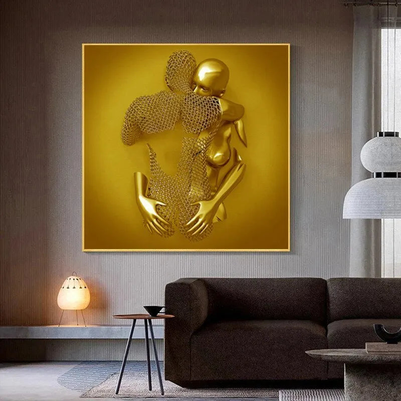 💞 Love Heart Gray-3D Art Wall