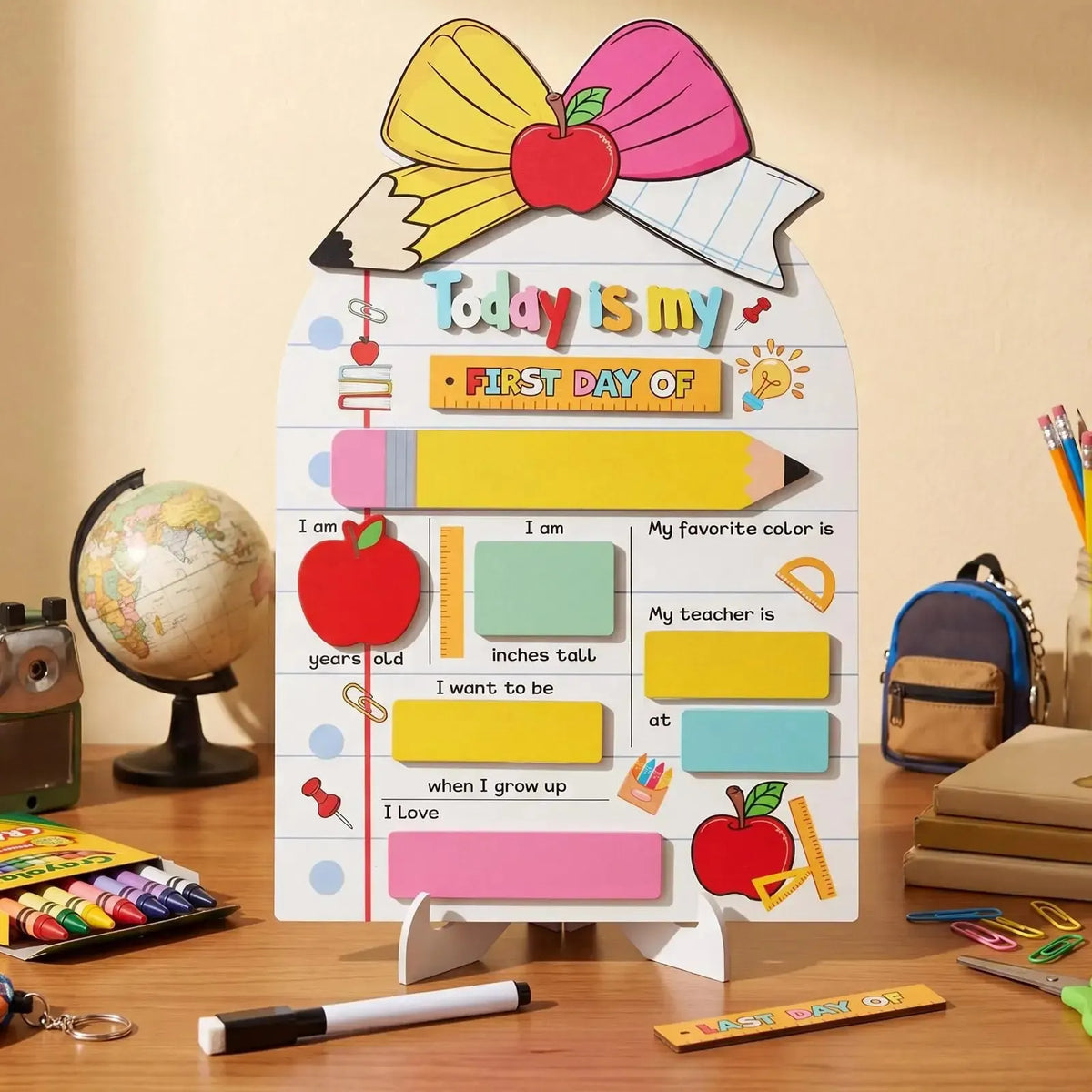🔥Last Day 49% OFF - 🧑‍🏫✨Reusable First & Last Day of School Chalkboard Sign – Capture Every Milestone Memory