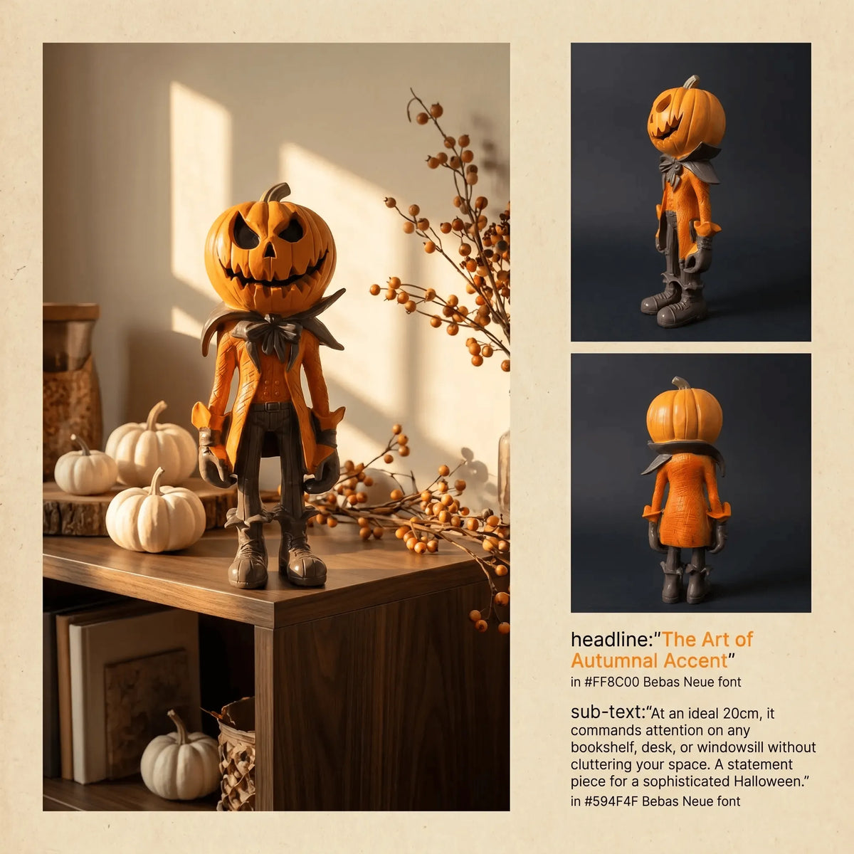 🎉🌟👻Halloween Pumpkin Man Figurine/Decoration🎃