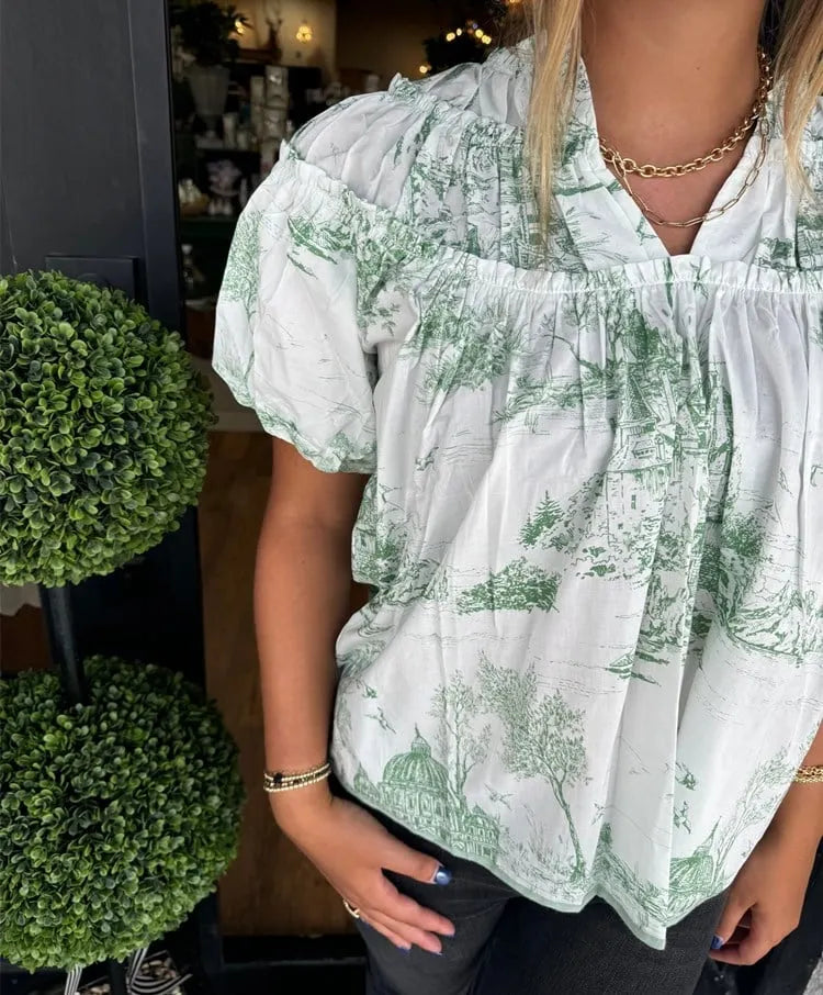 🔥WOMEN'S CLASSIC CHARM TOILE TOP(BUY 2 FREE SHIPPING)