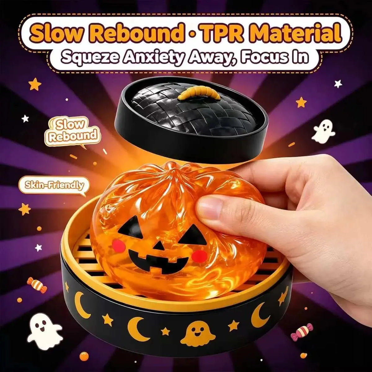 🔥Cute Halloween Scary Ghost Maruko Squeeze Toy Set