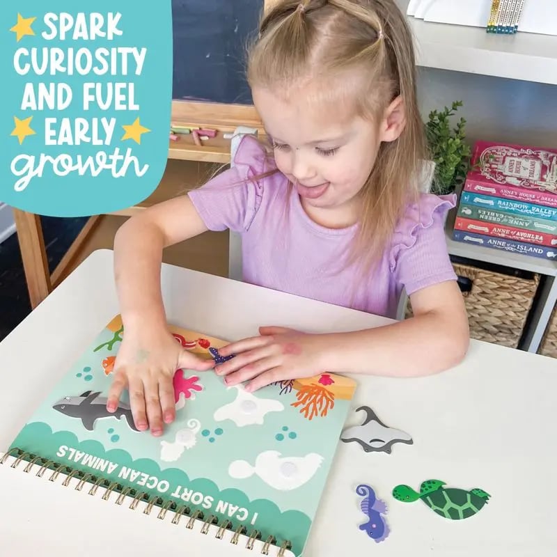 "My First Busy Book" Montessori Interactive Quiet Book, Screen-Free Educational Travel Activity Book for Toddlers 3-8