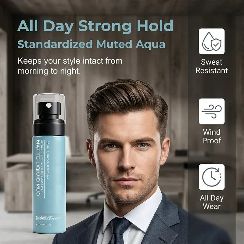 Men's Quick-Dry Matte Styling Mud Spray