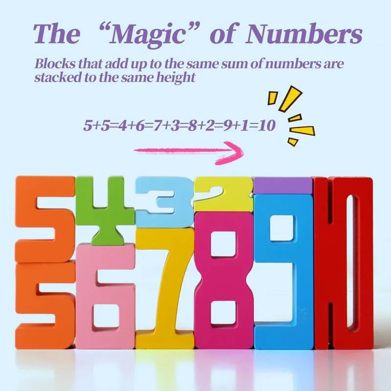 🌈Montessori-Inspired Wooden Number Blocks – ✨Unlock Your Child’s Potential!