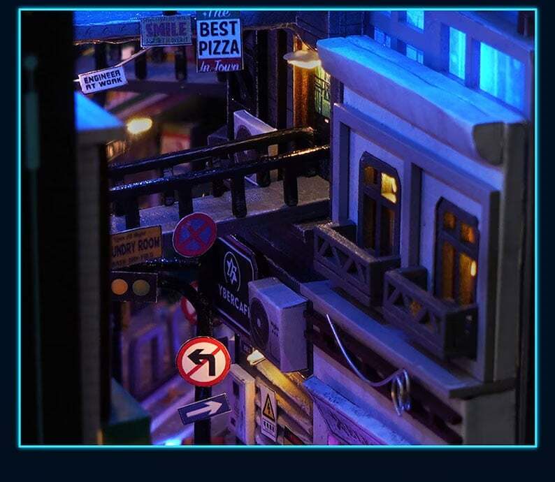 Cyberpunk Futuristic Alleyway Booknook