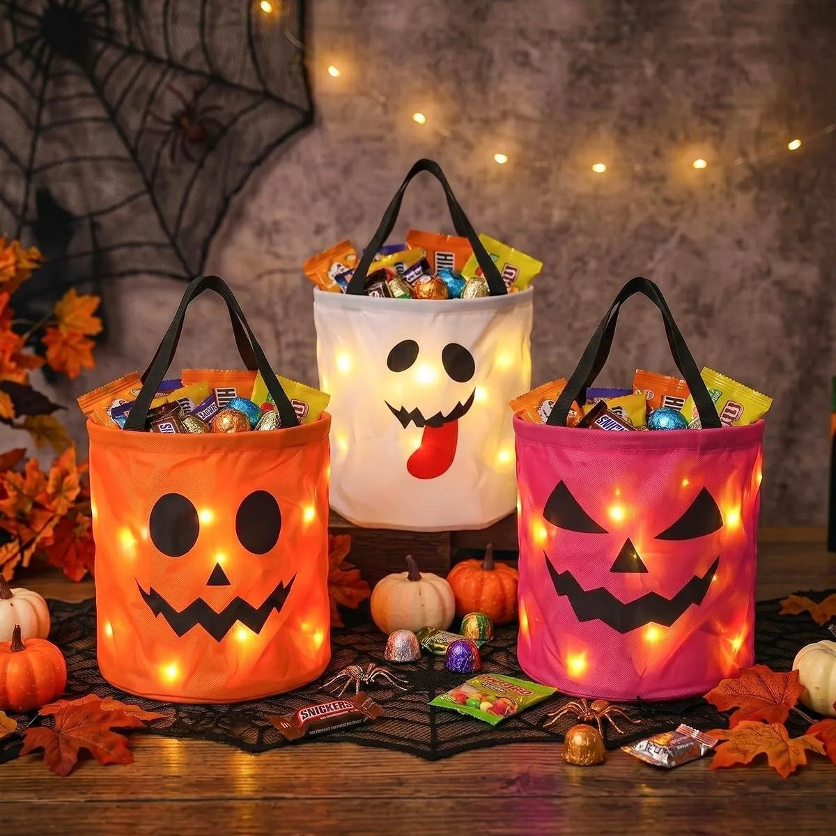 Halloween Early Sale🎃 Halloween LED Candy Bucket Bags