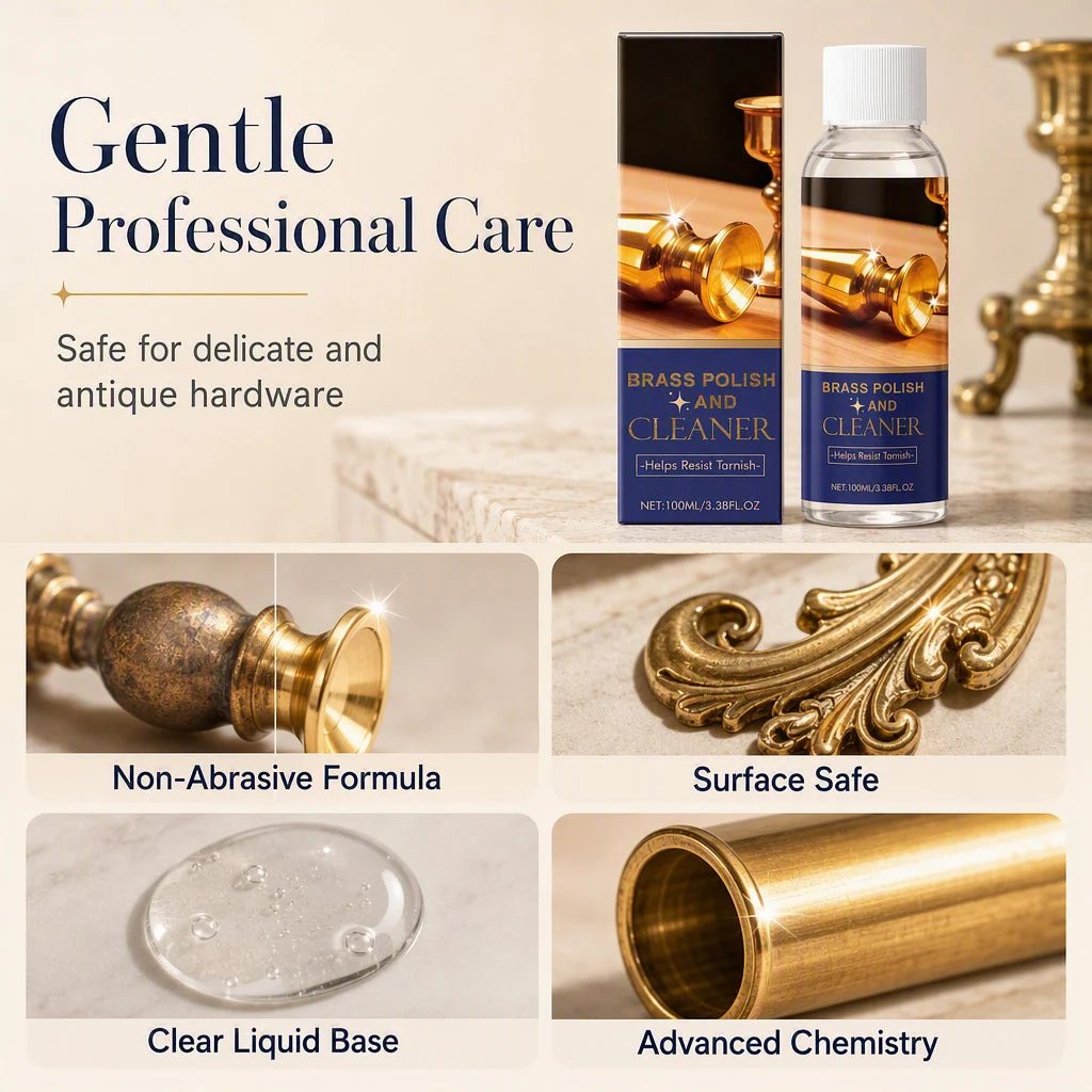 🎉 🔩TARNISHED BRASS? FIX IT FAST!🔩 Polish & Cleaner – Removes Oxidation, Restores Shine, Gentle on Surfaces – Easy Application! 🧽