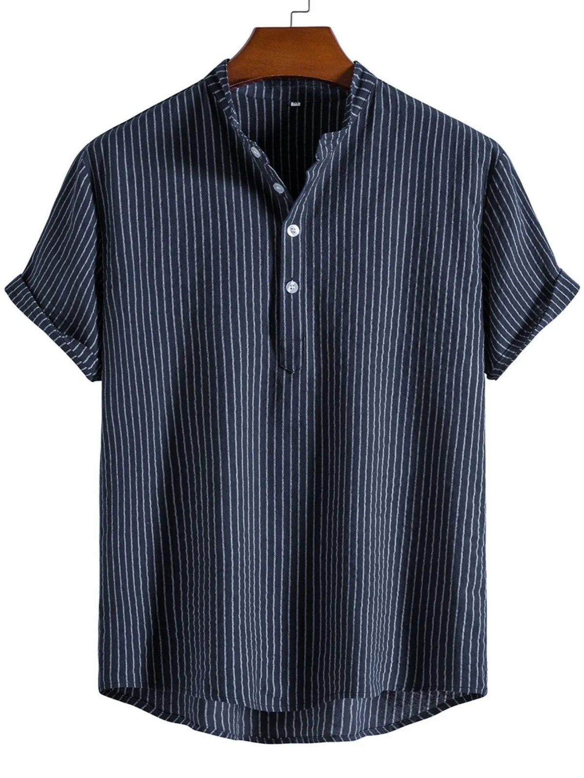 🔥Men's New Striped Linen Short Sleeve Shirt-BUY 2 FREE SHIPPING