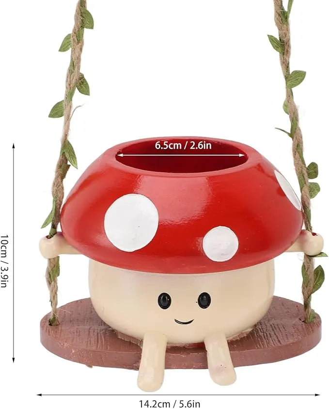 🍄 Whimsical Ceramic Mushroom Hanging Planters 🌼