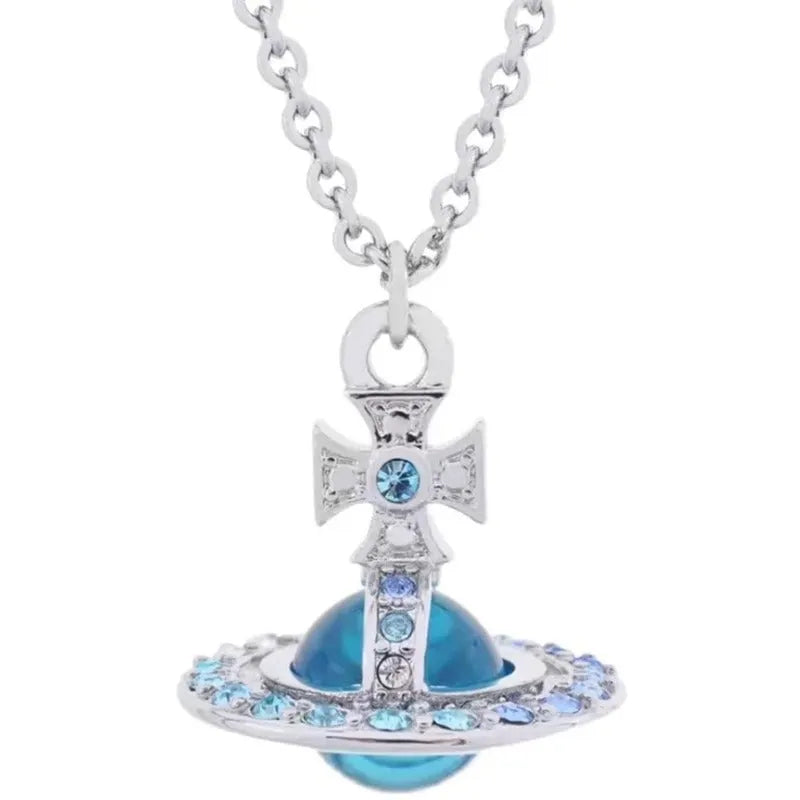 🔥Last 4 hours Sale: Save 50% -Saturn 3D Crystal Necklace