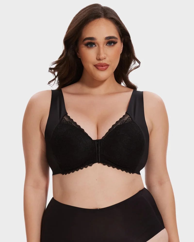 Front Closure Wireless Push Up Bra