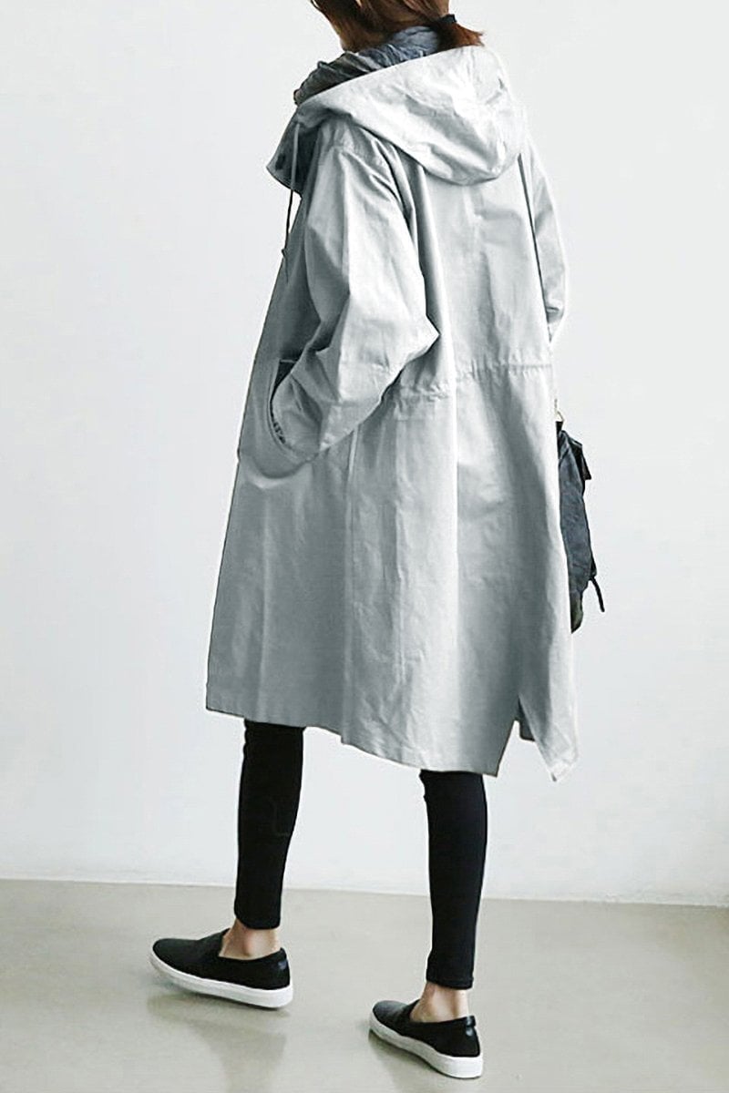 Waterproof  Oversized Hooded Windbreaker Rain Jacket