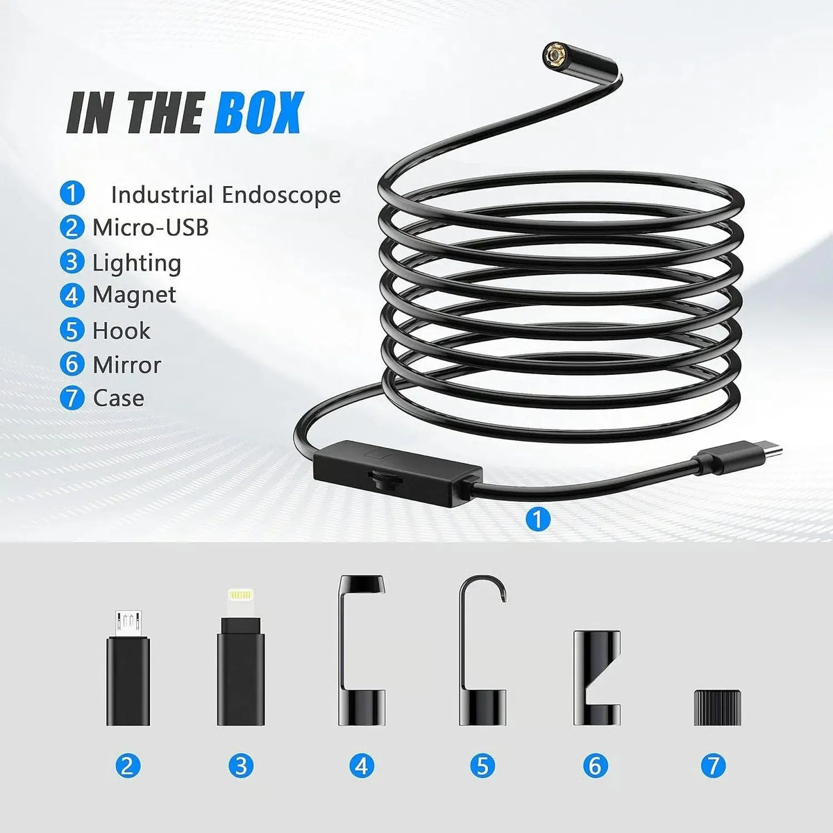 🎉🔎 Plug-and-Play Endoscope Camera - Compatible with Android & iPhone & ipad for Direct Connection