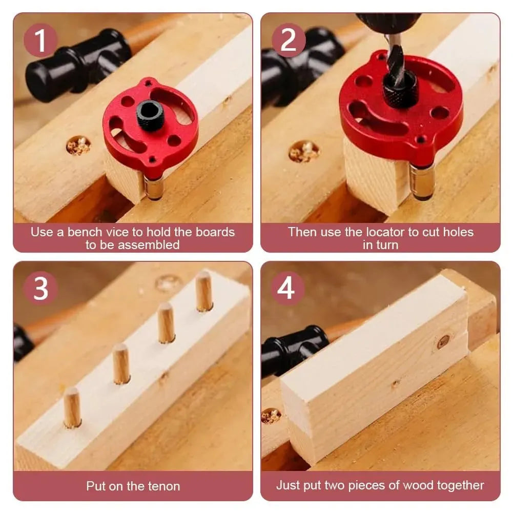 🔥HOT SALE🔥Self-Centering Doweling Jig – Precision Drill Guide for Flawless Woodworking Joints
