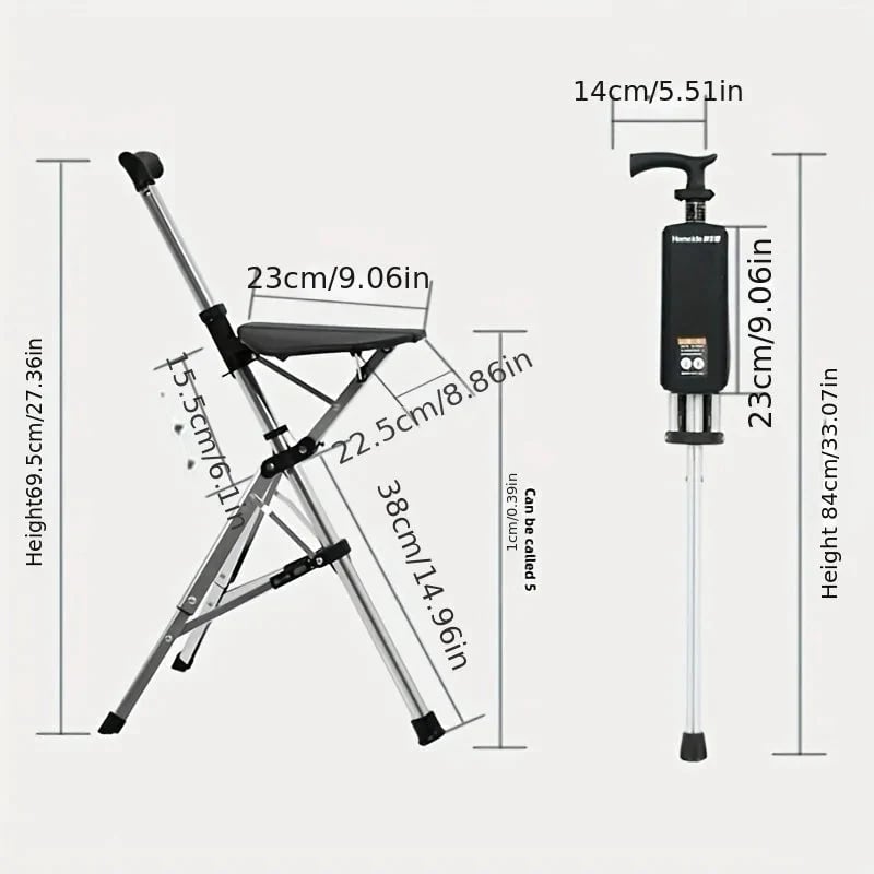 Folding Portable Cane Chair: The Best Gift for Seniors