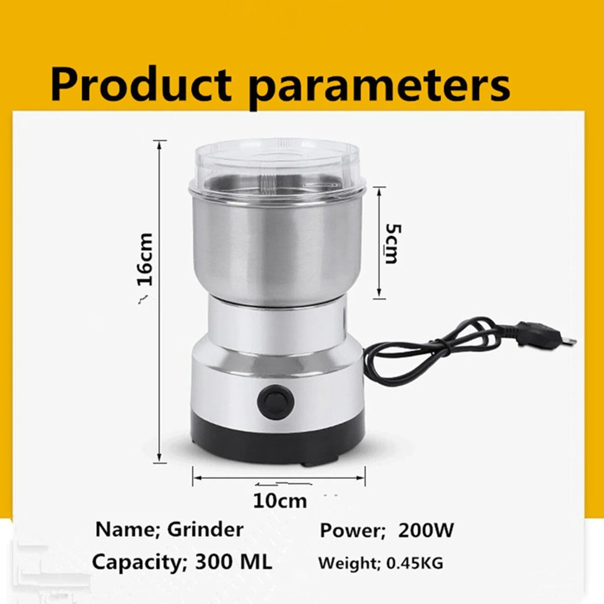 🔥HOT SALE🔥High-Speed Stainless Steel Grain Grinder